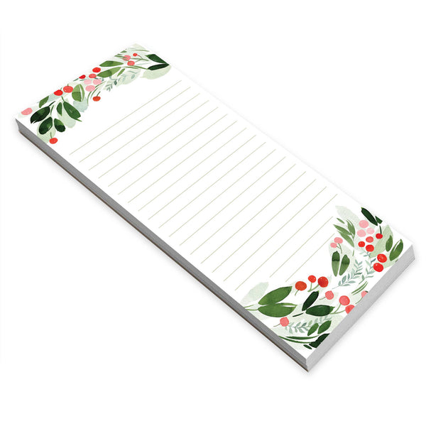 Holiday List Pad  - Christmas Botanicals