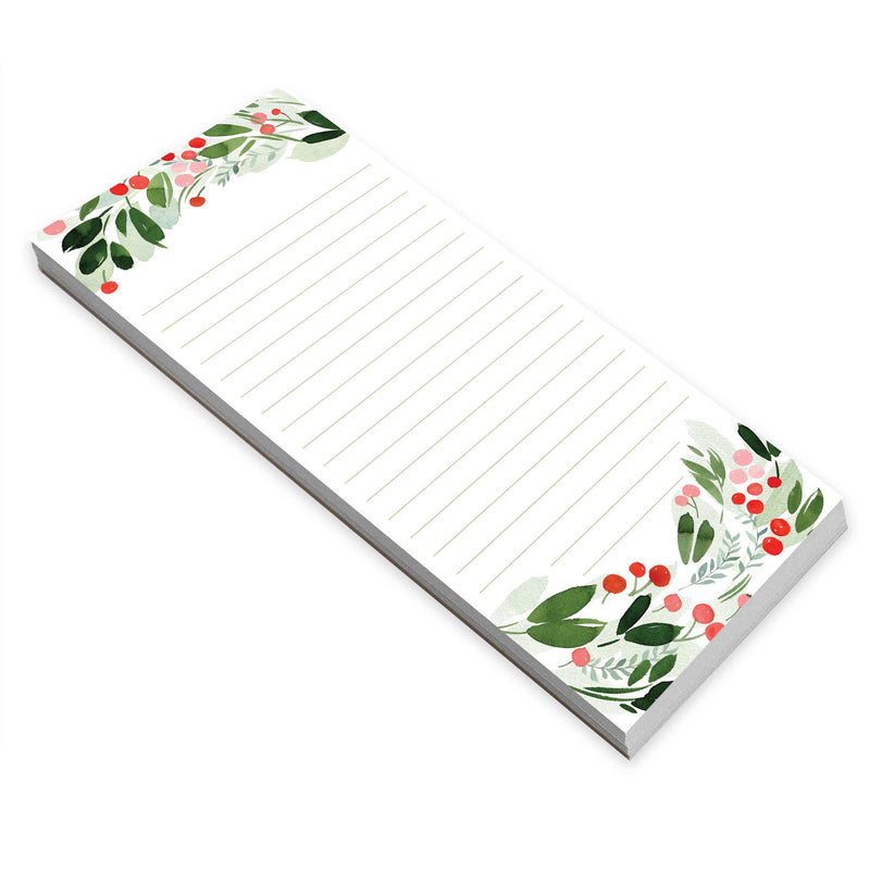 Holiday List Pad  - Christmas Botanicals