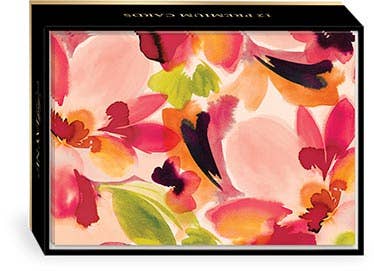 Note Cards Hazy Florals Coral