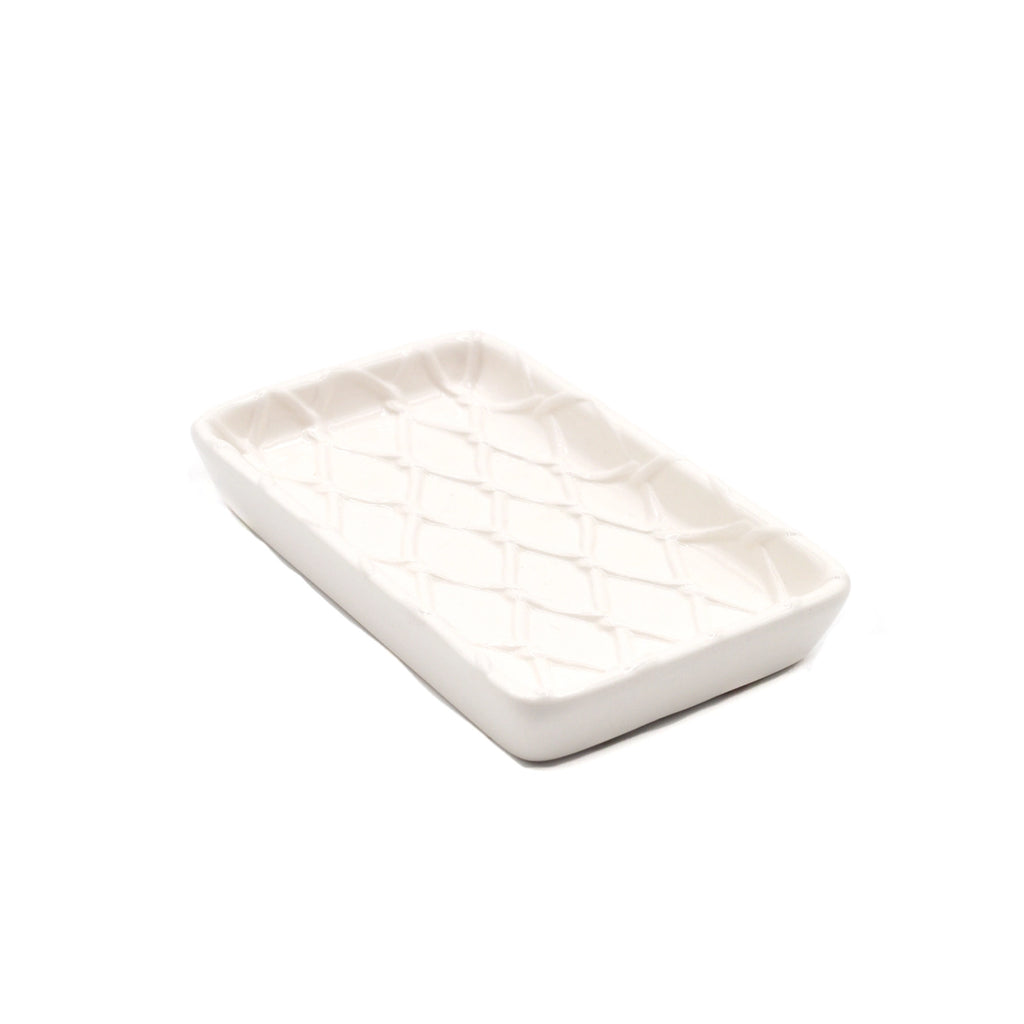 Textured Soap Dish - White - Thumbnail 2
