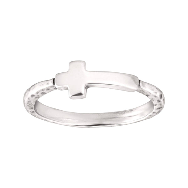 Silpada 'Simplex Cross' Textured Ring in Sterling Silver: 8