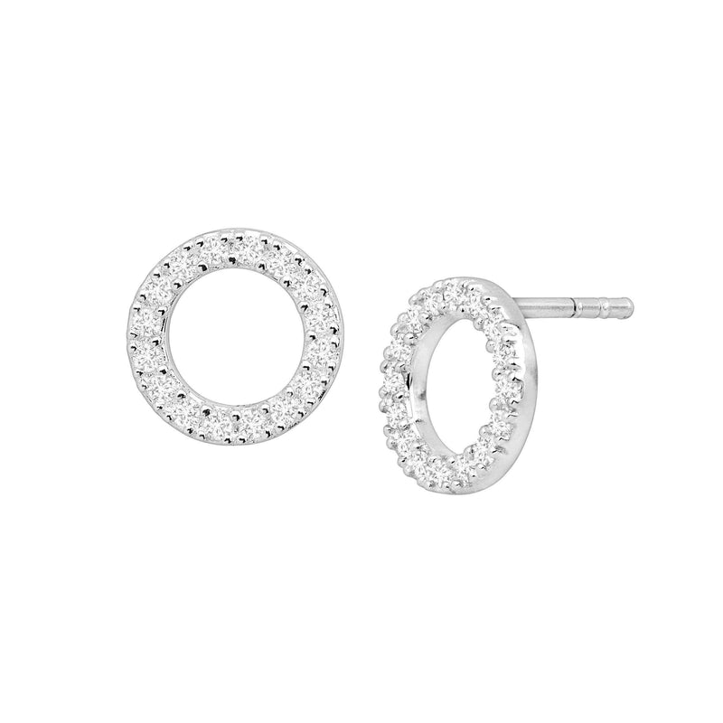 Silpada 'Brillante' Studs, Cubic Zirconia & Sterling Silver: White / 3/8