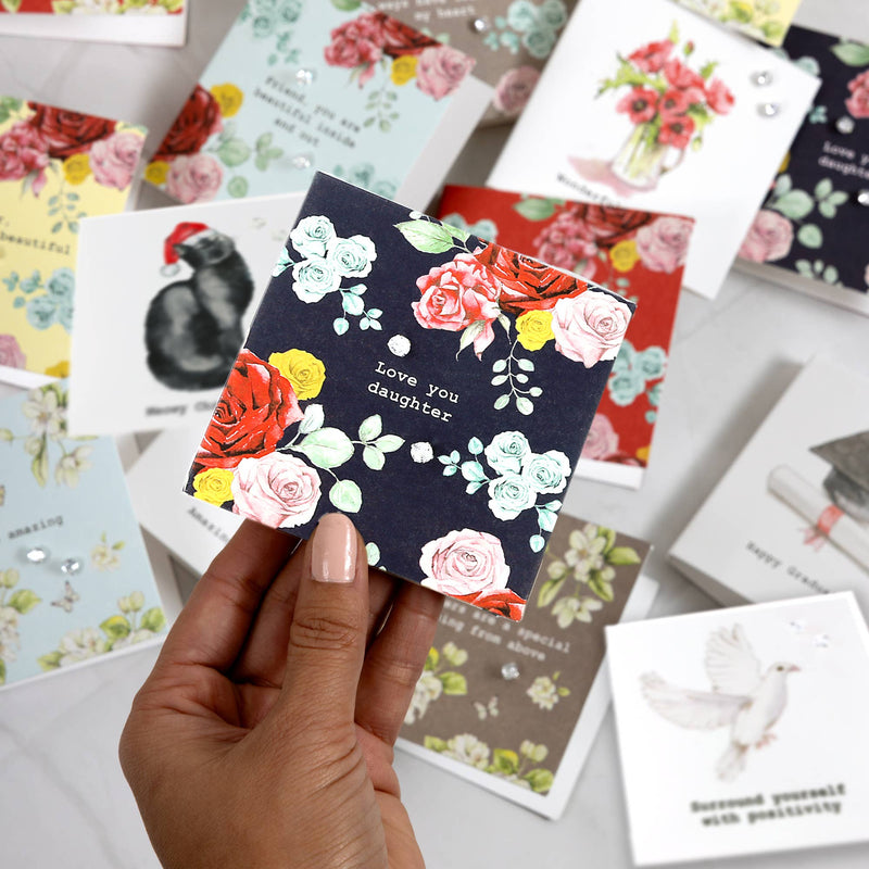 Daughter - 5mm Sterling Silver Cubic Zirconia Stud Earrings