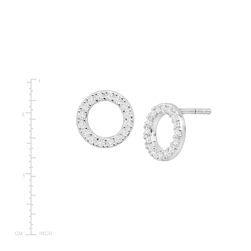 Silpada 'Brillante' Studs, Cubic Zirconia & Sterling Silver: White / 3/8