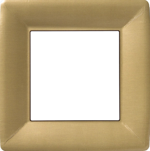 Classic Linen Gold 10" Square Paper Plate