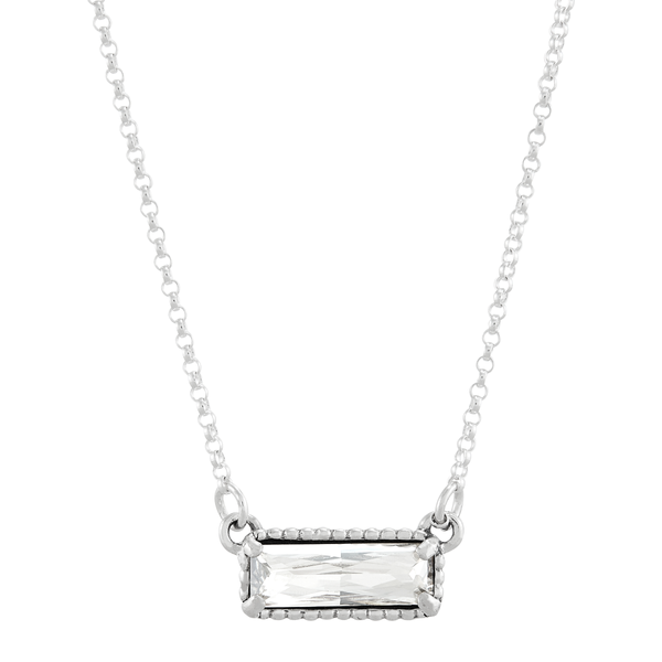 Silpada 'Many Stories' Silver Crystal Pendant Necklace, 18"