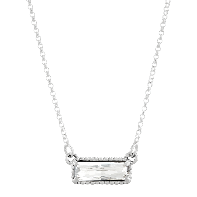 Silpada 'Many Stories' Silver Crystal Pendant Necklace, 18"