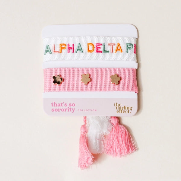 Alpha Delta Pi Woven Bracelet Set