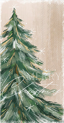 Gilded Painterly Tree Guest Napkins