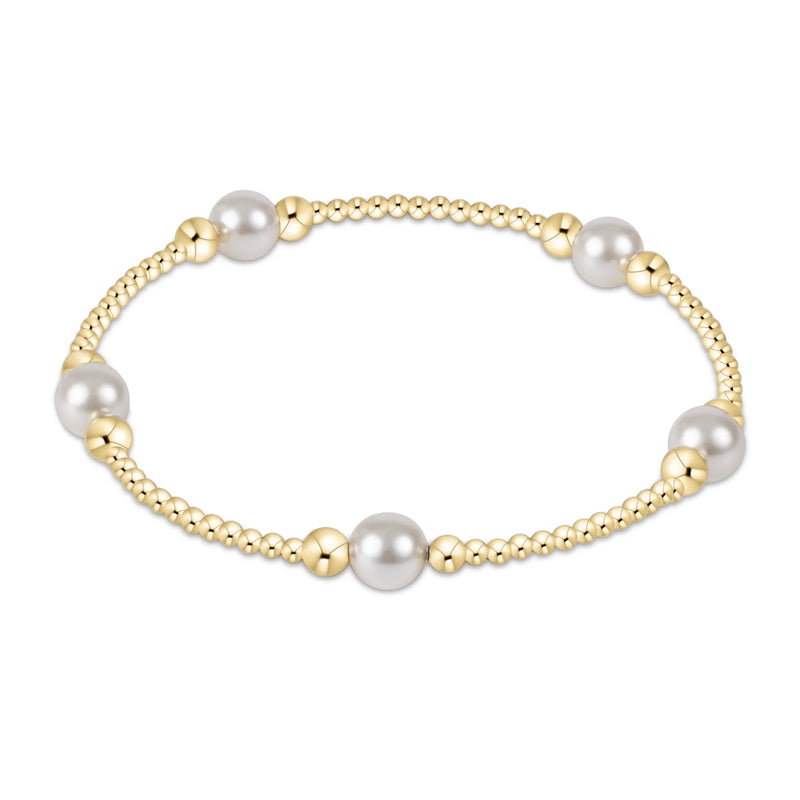 Purpose Pearl 6mm Bead Bracelet - Gold