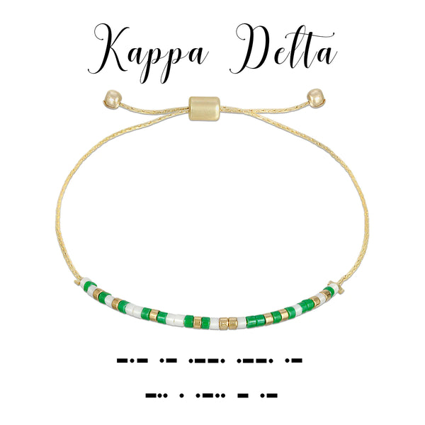 Kappa Delta Morse Code Bracelet