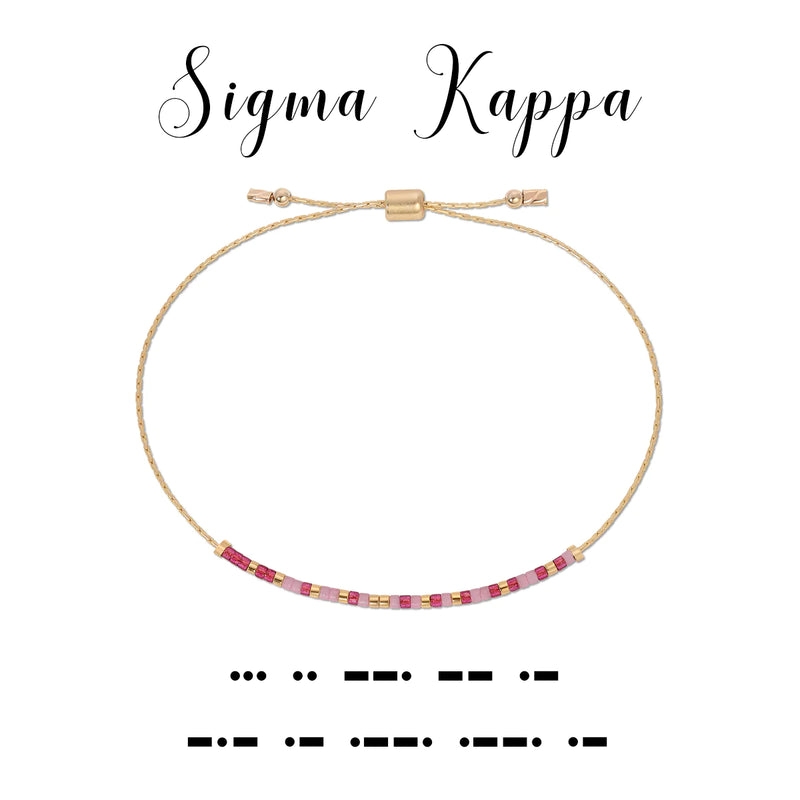 Sigma Kappa Morse Code Bracelet