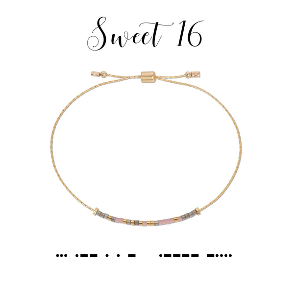 Sweet 16 Morse Code Bracelet