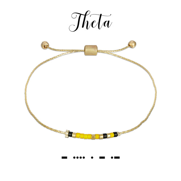 Theta Morse Code Bracelet