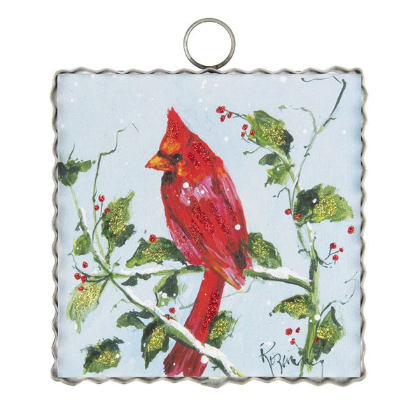 Mini Rozie's Cardinal & Snowy Branch