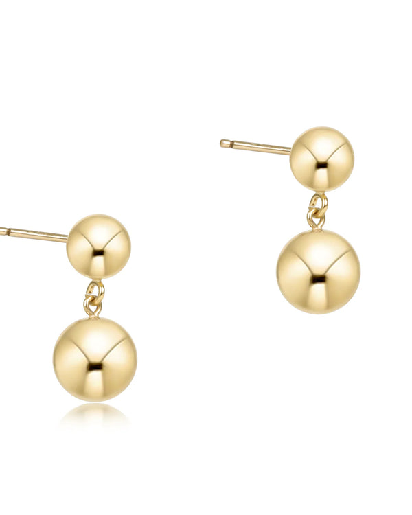 Classic 8mm Ball Drop Stud - Gold