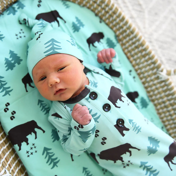 Rowan Bison Newborn Knot Hat