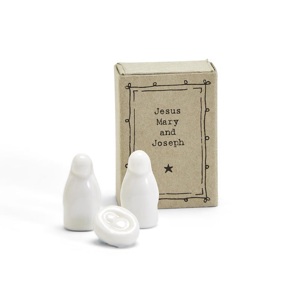 Three Piece Nativity Matchbox Set in Gift Box