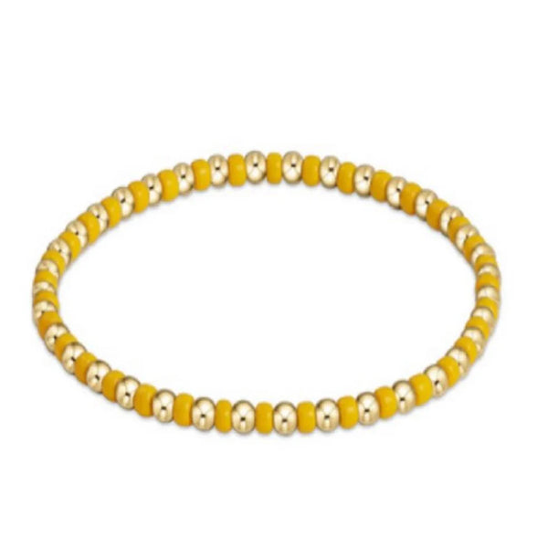 Gameday Hope Grateful Pattern Bracelet - Golden Yellow