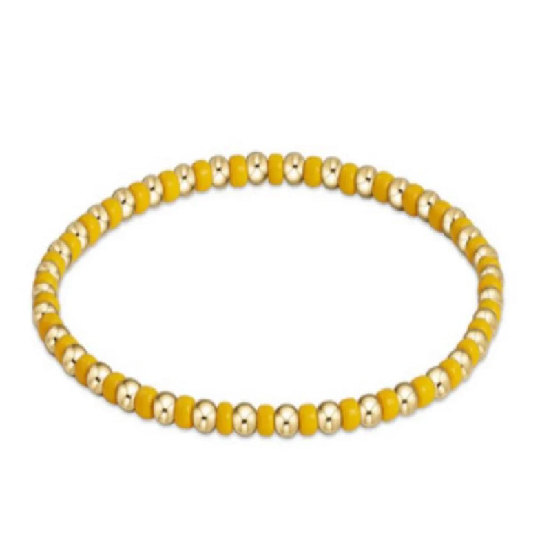 Gameday Hope Grateful Pattern Bracelet - Golden Yellow