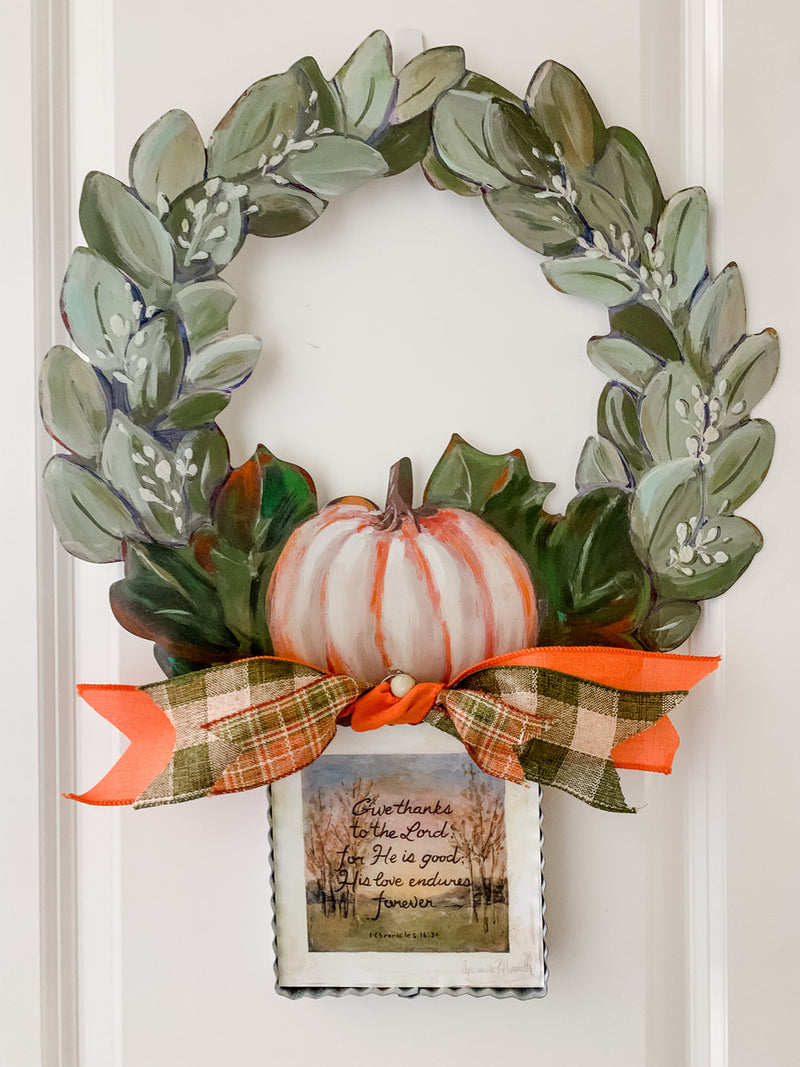 Pumpkin Wreath Display