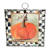 Mini Rozie's Orange Pumpkin with Checkered Border