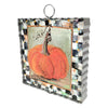 Mini Rozie's Orange Pumpkin with Checkered Border