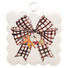 Mini Beck's Scallop Festive Checkered Bow