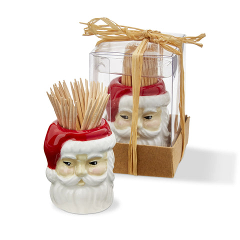 Vintage Santa Toothpick Holder Set - Thumbnail 2