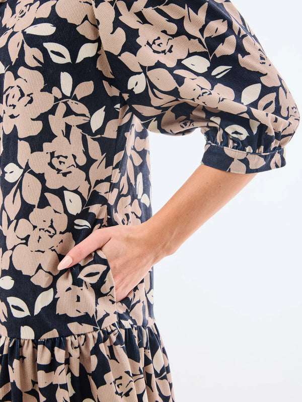 Naomi Ready Set Grow Dress  - Tan/Black