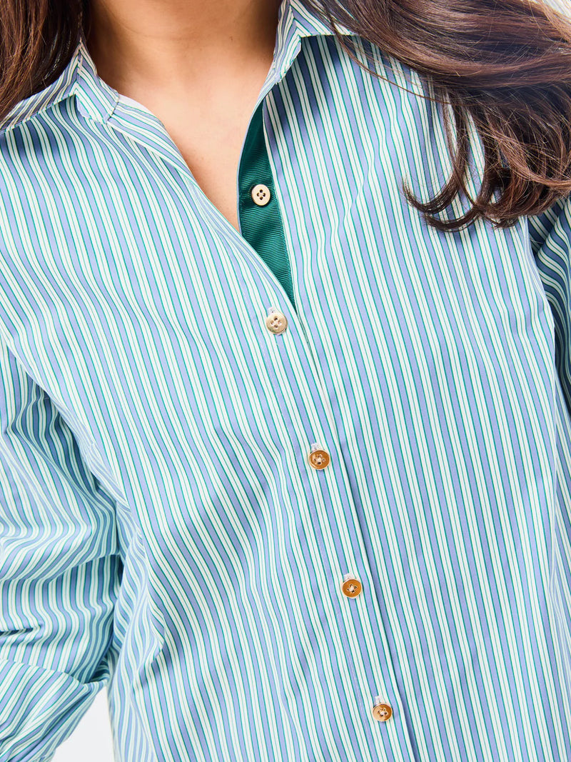 Fiona Simple Stripe Dress  - Blue/Green