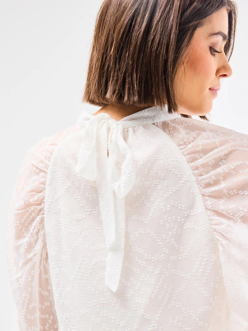 Marshmallow Veronica Top