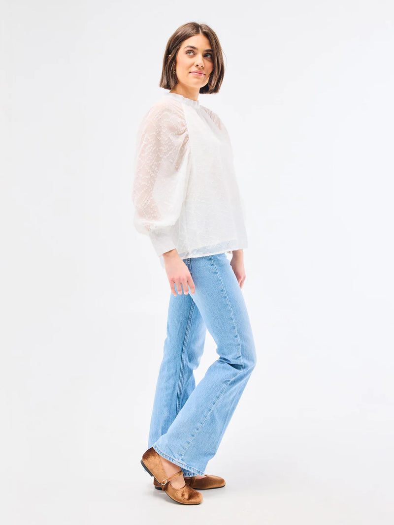 Marshmallow Veronica Top