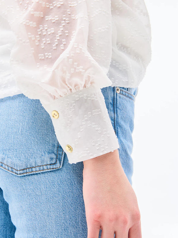 Marshmallow Veronica Top