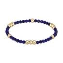 Worthy Pattern 3mm Bead Bracelet Lapis