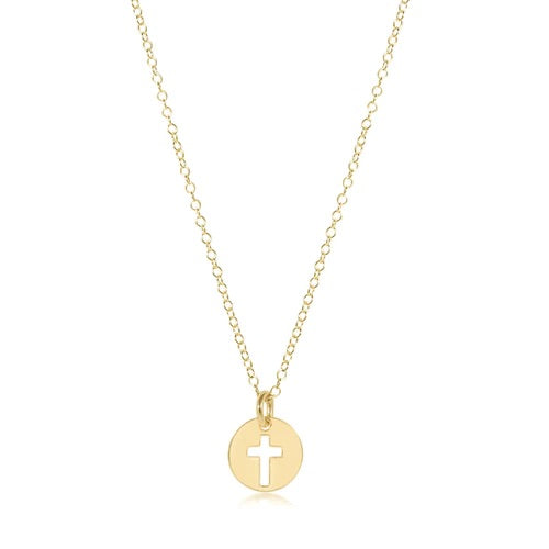 Egirl 14” Necklace Gold-Blessed Small Gold Disc
