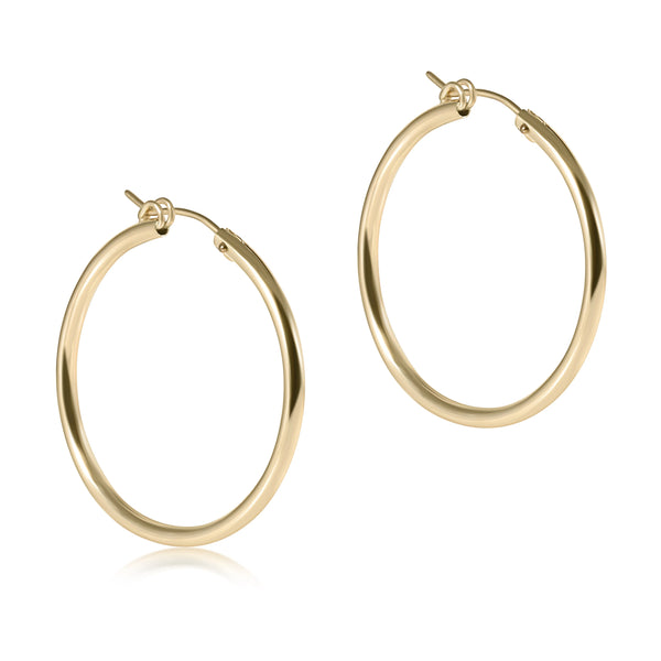 Round Gold 1.25” Hoop Smooth