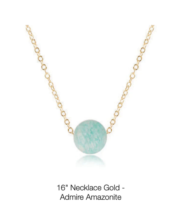 16” Necklace Gold-Admire Amazonite