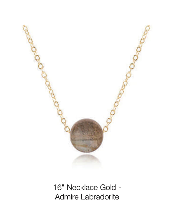 16” Necklace Gold-Admire Labradorite