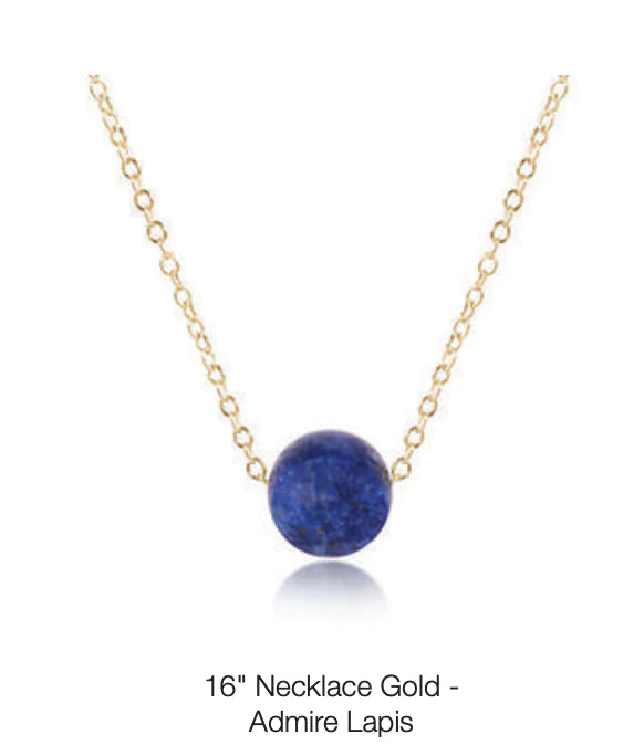 16” Necklace Gold-Admire Lapis