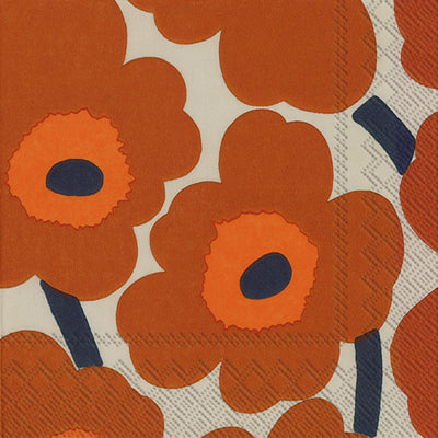 Unikko Terracotta Cocktail Napkins