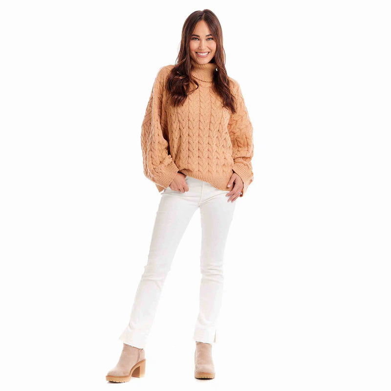 Tan Radley Cable Knit Sweater