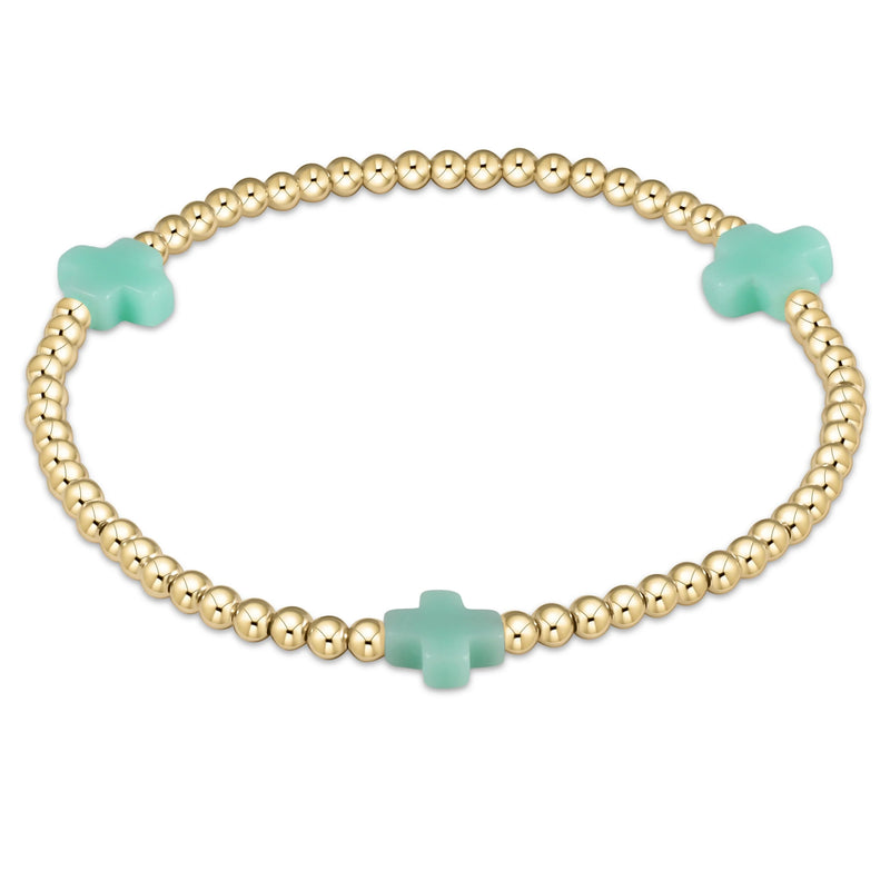 Egirl Mint Signature Cross Bracelet