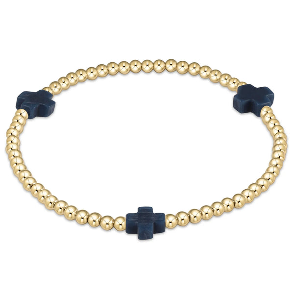 Egirl Navy Signature Cross Bracelet