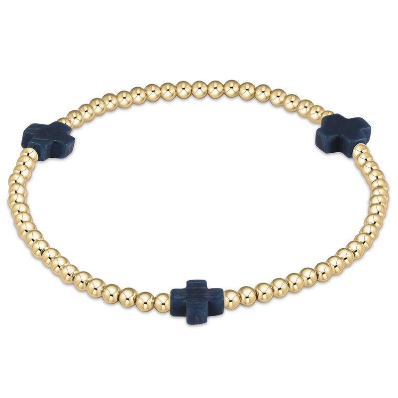 Egirl Navy Signature Cross Bracelet
