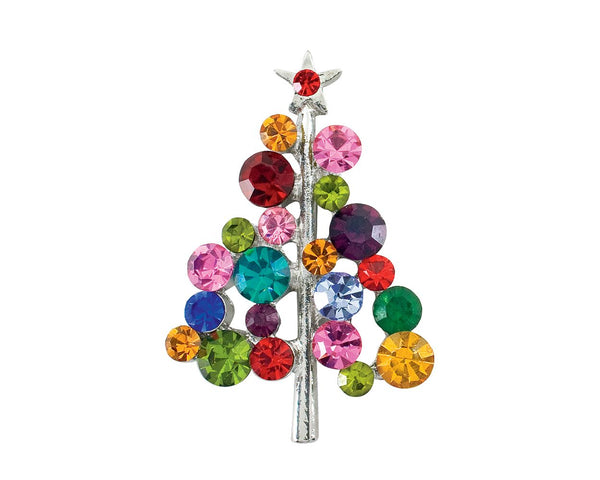 Multi Jeweled Tree Pin