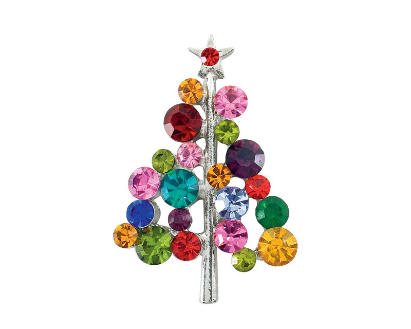Multi Jeweled Tree Pin