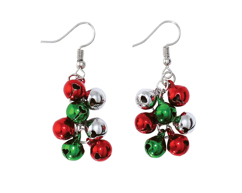 Linked Holiday Bell Drop Earrings