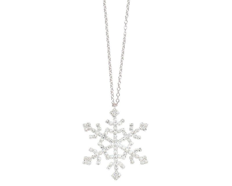 Silver with Crystal Snowflake Necklace