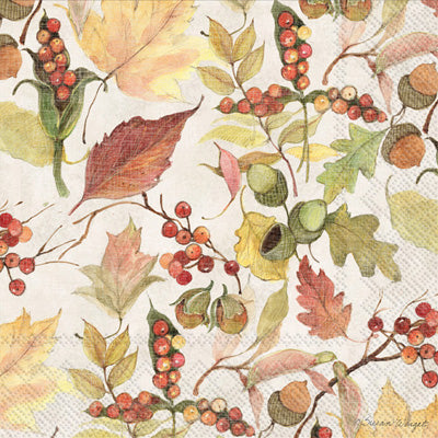 Susan Winget - Leaves and Berries Cocktail Napkins